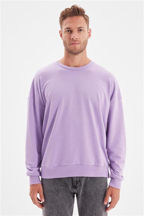 TRENDYOL MAN Lila Erkek Oversize Fit Sweatshirt TMNAW22SW0612