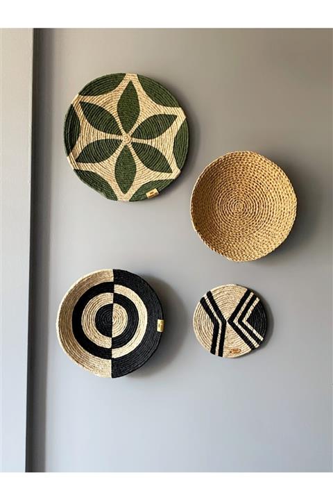 Bohemlife Duvar Süsü Emerald Duvar Tabağı Ve Duvar Sepeti