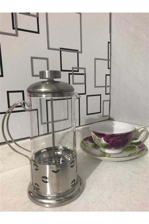 eravend Coffee Bean French Press Metalik