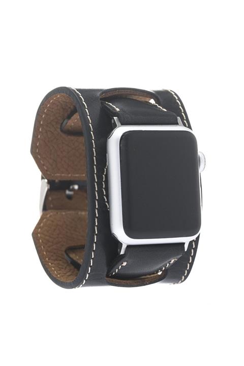 Bouletta Apple Watch Deri Kordon 38-40mm Uyumlu Cuff Siyah