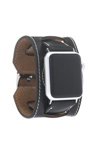 Bouletta Apple Watch Deri Kordon 38-40mm Uyumlu Cuff Siyah