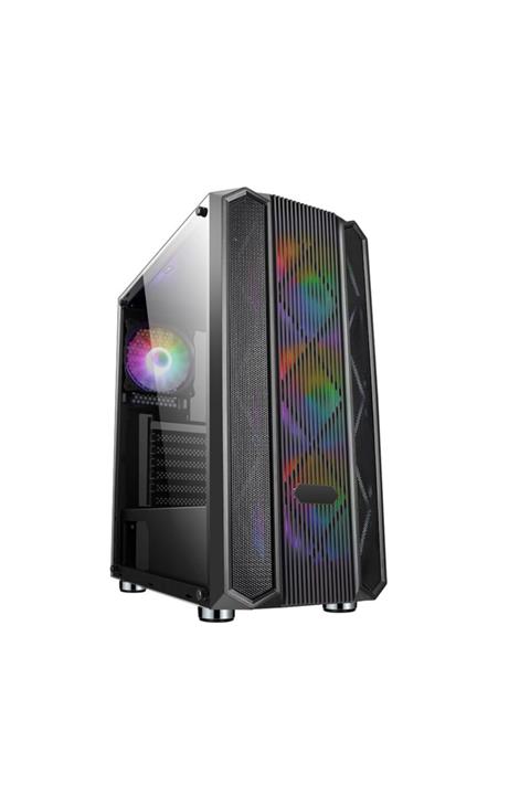 TURBOX Xınzhao 4x Rainbow Fan USB 3.0 400W 500W ATX Mesh Panel Gaming Bilgisayar Kasası