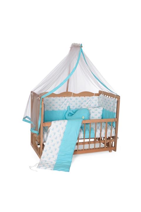 bamgidoo Bebek Uyku Seti Takımı 9 Parça Mavi Balina 60 X 120 cm
