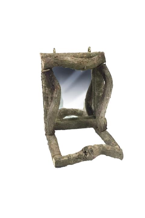 Beaks Doğal Ağaç Dalı Aynalı Kuş Tüneği 8x10x11 cm