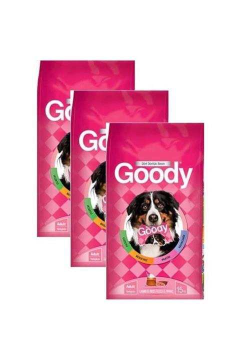 Goody Kuzu Etli Ve Pirinçli Yetişkin Köpek Maması 15 Kg * 3 Adet