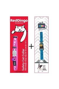 RedDingo Red Dingo Kamuflaj Pembe Güvenli Kilit Boyun Tasması 12 Mm