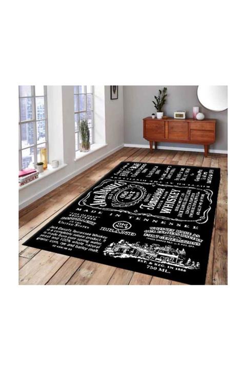 Herms Veronya Jackk Daniels Desen Kaymaz Taban Genç Odası Halısı