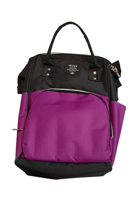 woys Anne Bebek Bakım Sırt Çantası Mor-siyah