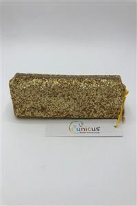 UNICUS Gold Swarovski Taşlı Makyaj Çantası