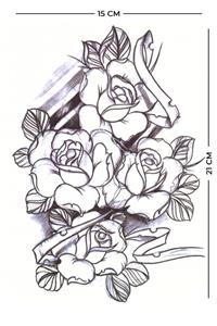 Store&Tattoo Çoklu Çicek Geçici Dövme Orta Boy 21x15 Cm