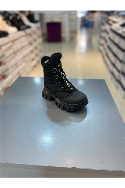 Hacıoğlu Ayakkabı Siyah Çocuk Unisex Kar Botu
