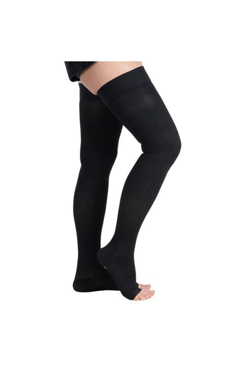 ESM Varis Çorabı Siyah Diz Üstü Ccl1 Açık Burun