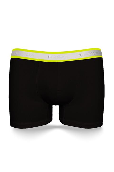 John Frank Neon Erkek Siyah Boxer