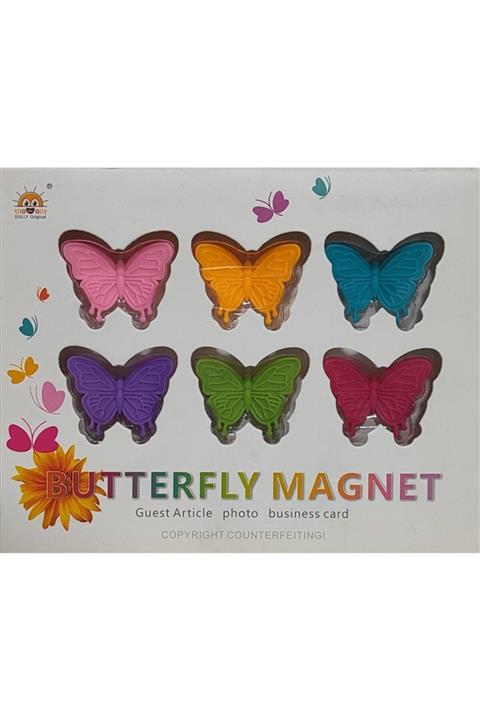 HibanaPazarı 6lı Kelebek Desenli Buzdolabı Magneti