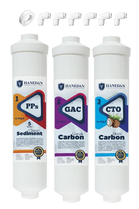 Hanedan Kapalı Kasa Inline Su Arıtma Cihazı Için Vidalı 3lü Filtre Seti H-purefıltre