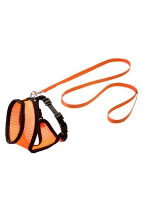 Flamingo Turuncu File Kedi Göğüs Tasması