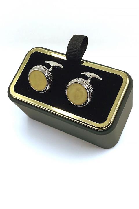 La Pescara Taş Renk Yuvarlak Kol Düğmesi