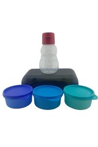 Tupperware Eko Istiridye Beslenme Seti (siyah) + Şeker Üçüzler + Eko Şişe Çocuk 350 Ml Kardan Adam