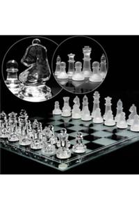 Premium Ticaret Chess Cam Satranç Takımı (20 Cm X 20 Cm)