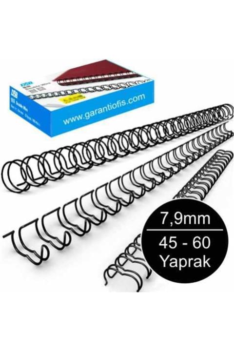 SARFF Jbı 7,9mm Karo Tel Spiral 45-60 Yaprak Kapasiteli (100 Lü Kutu)