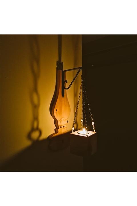 Hayal Hobi Ahşap Mumluk Doğal (Nostalji )