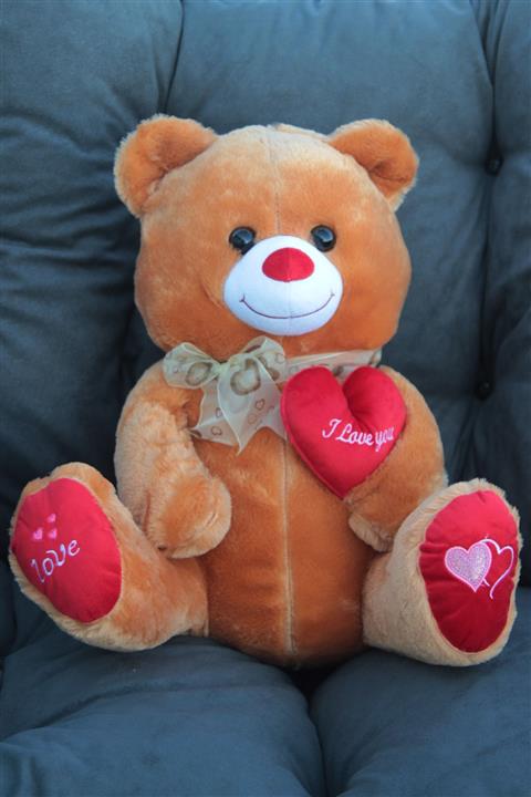 moryconcept Sevimli Kahverengi Peluş Ayıcık Kalpli 50 Cm Kaliteli Sevgiliye Hediye