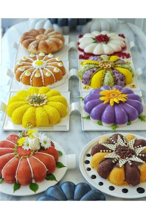 Acar Plus Döküm Granit Papatya Kek Kalıbı