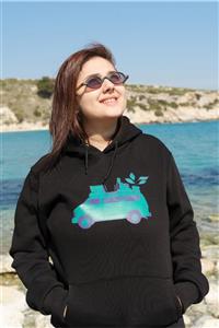 Kf Siyah Leon Kapşonlu Sweatshirt