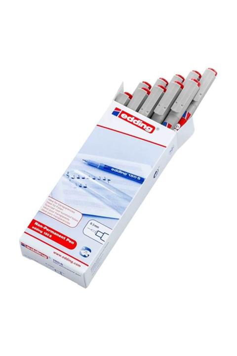 Edding 150s Silinebilir Asetat Kalemi 10'lu Paket Kırmızı
