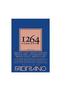 Fabriano 1264 Bristol Smooth Çok Amaçlı Pürüzsüz Bristol Çizim Defteri Blok 200 Gr. A4 50 Yp.