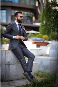 Fc Plus Slim Fit Antrasit Takım Elbise