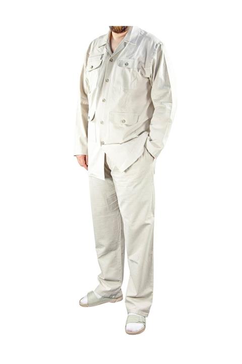 Badeli Erkek Krem Safari Takım