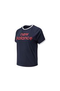 New Balance Kadın Lacivert Achiever Graphic Kısa Kollu T-Shirt