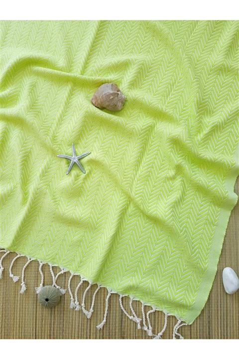 Wellstil Wave Peştamal Plaj Havlusu Fıstık Yeşili