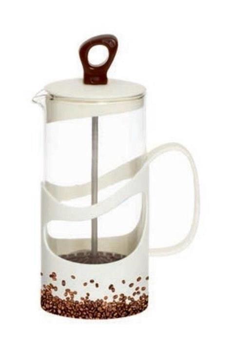 Herevin French Press Süzgeçli Çay Kahve Kupası 400 Ml Kahve Çekirdeği