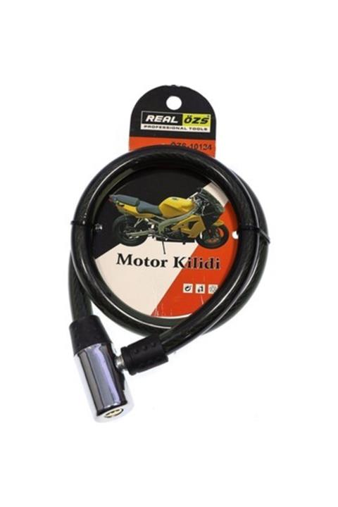 Real Özs Motor Ve Bisiklet Kilidi Motosiklet Güvenliği Için Kilit Sistemi Kopyalanamayan Anahtarlı 15x80 Cm