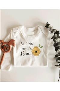 BabyLimon Auntie's Honey Uzun Kol Çıtçıtlı Organik Bebek Body