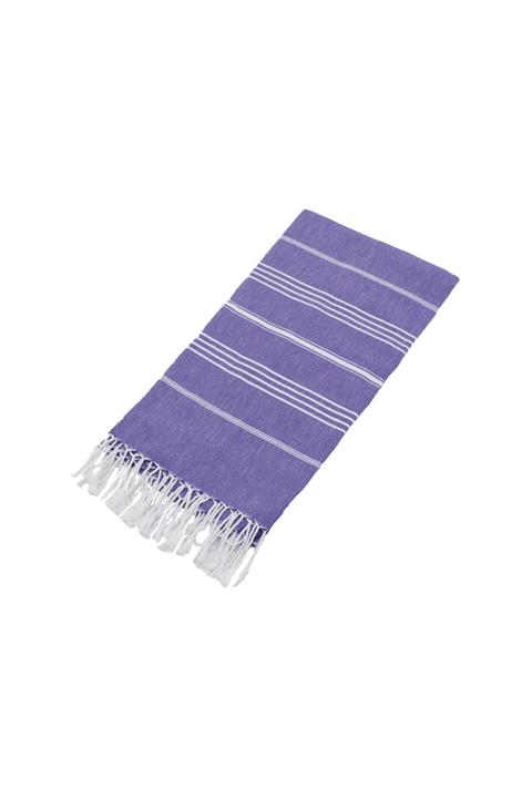 Soulmark Belda Çizgili Peştemal-koyu Mor-95x185