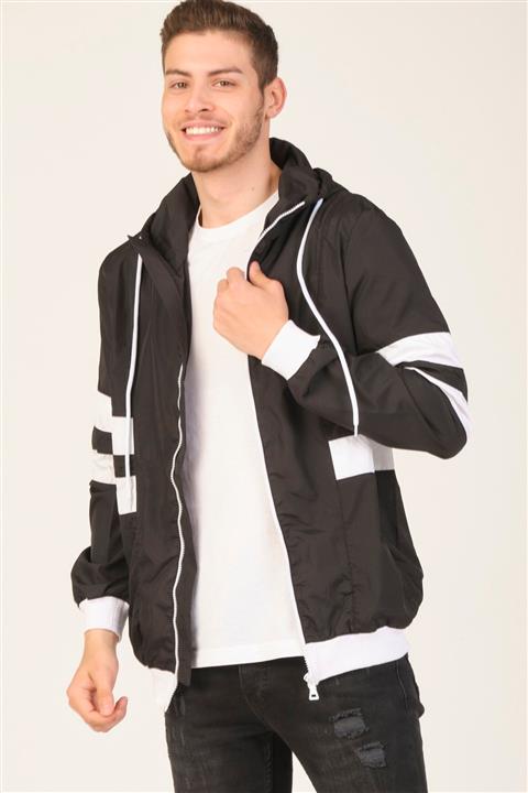 Mascarano Erkek Siyah Yazlık Rüzgarlık Yağmurluk