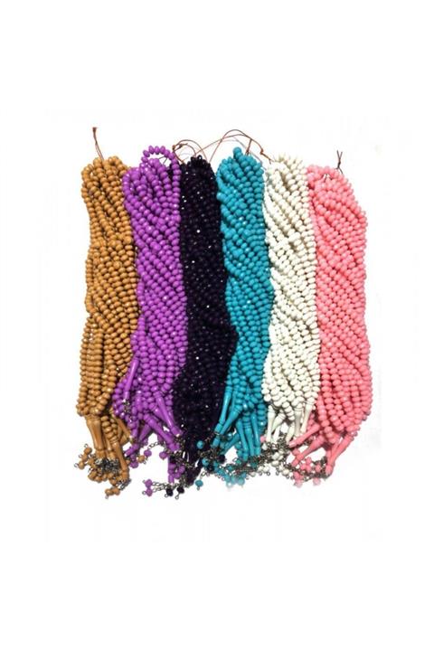 İslam Yayın Hediyelik 99 Lu Plastik Kristal Tesbih 8 Mm Hac Ve Umre Dağıtmalık 10 Deste