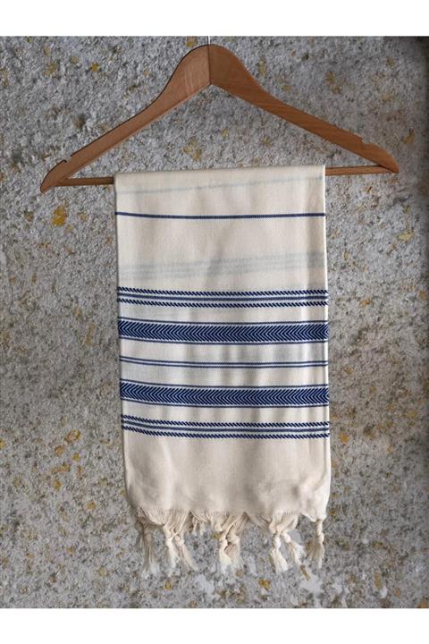 VİLO MYLO Mavi-Beyaz Peştemal
