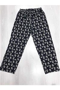 ÖZIRMAK Siyah Yaprak Desenli Çift Torba Cepli  Pijama