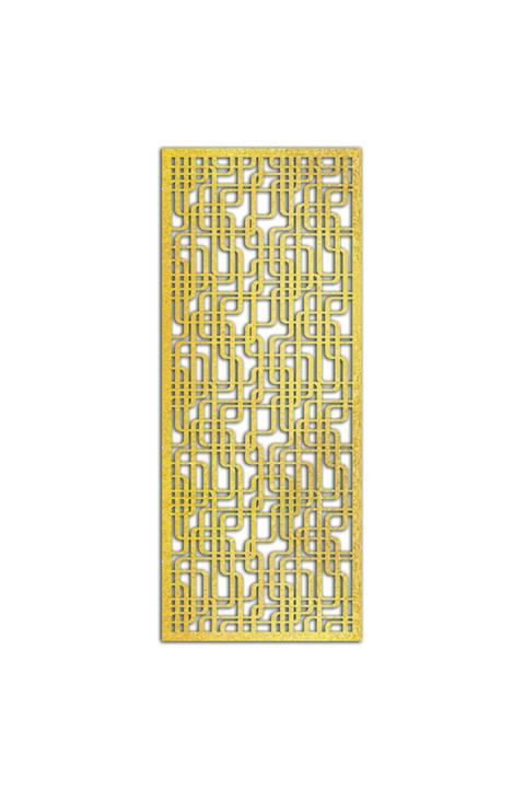Liar Dekor Liar Ahşap Seperatör (Paravan) - KSP-56 - (10 mm) - (69 cm x 139 cm) - (Gold)