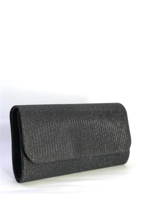 Büşra Sultan Ayakkabı Kadın Simli Siyah Abiye Çanta