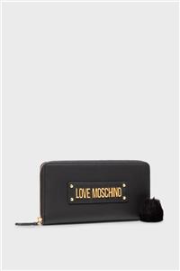 Love Moschino Logolu Aksesuar Detaylı Fermuarlı Cüzdan Kadın  Cüzdan Jc5673pp0dkn0000