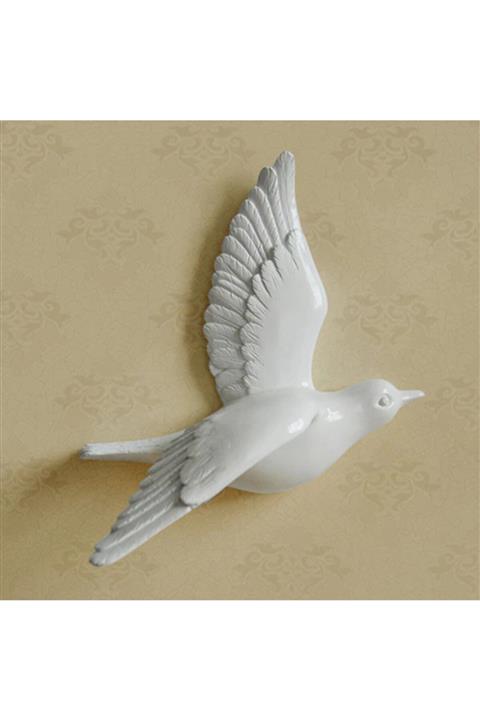 CajuArt Dekoratif Üç Boyutlu Uçan Kuş Duvar Dekoru Model C Biblo
