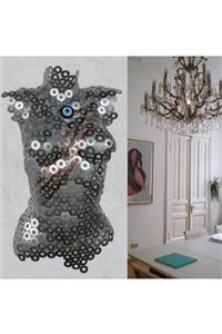 Rüzgargülü Sanat Atölyesi Sanat Atölyesi Duvar Dekorasyonu Için Metal Torso / Kadın Vücudu Dekoratif Duvar Süsü