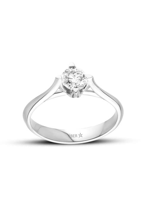 İBER DIAMOND F Renk Sı2 0.60 Karat Pırlanta Tektaş Yüzük