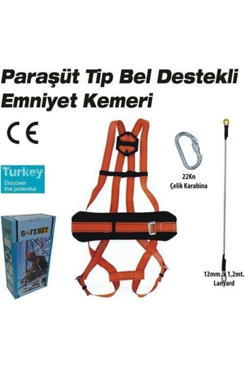 SafeSet Paraşüt Tipi Emniyet Kemeri Bel Destekli