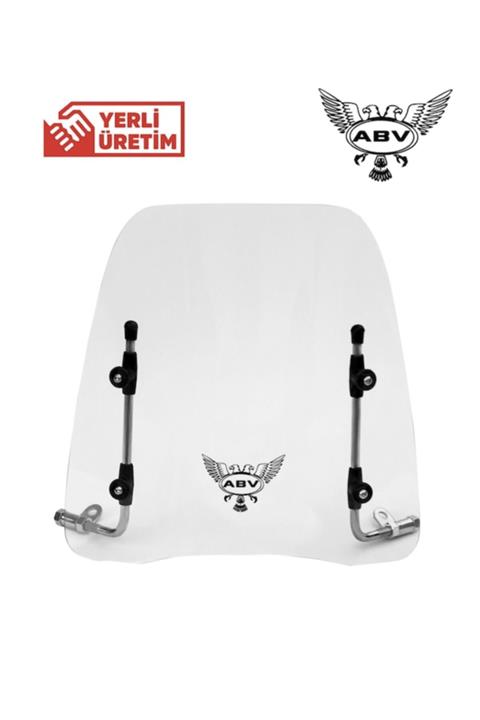 ABV Üniversal Kırılmaz Motosiklet Siperlik Camı/ön Cam (2 Yıl Garanti)